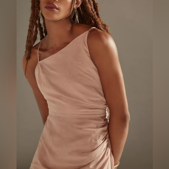 Anthropologie Ruched Asymmetrical Dress NWT - Picture 3 of 15